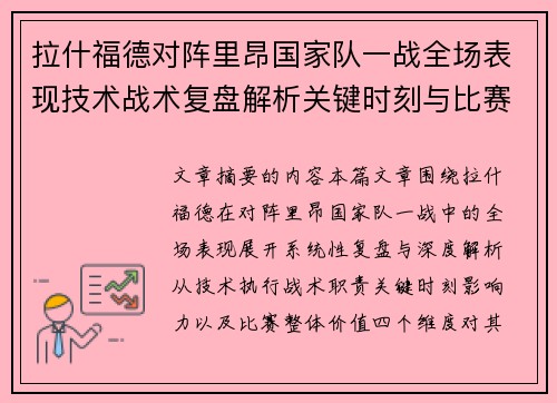 拉什福德对阵里昂国家队一战全场表现技术战术复盘解析关键时刻与比赛价值评估